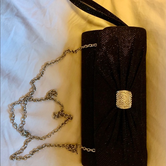 Gunne Sax Shimmering Black evening bag  Gorgeous - Picture 3 of 5